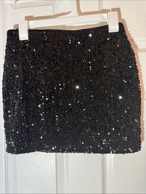 Forever 21 Black Sequin Mini Skirt